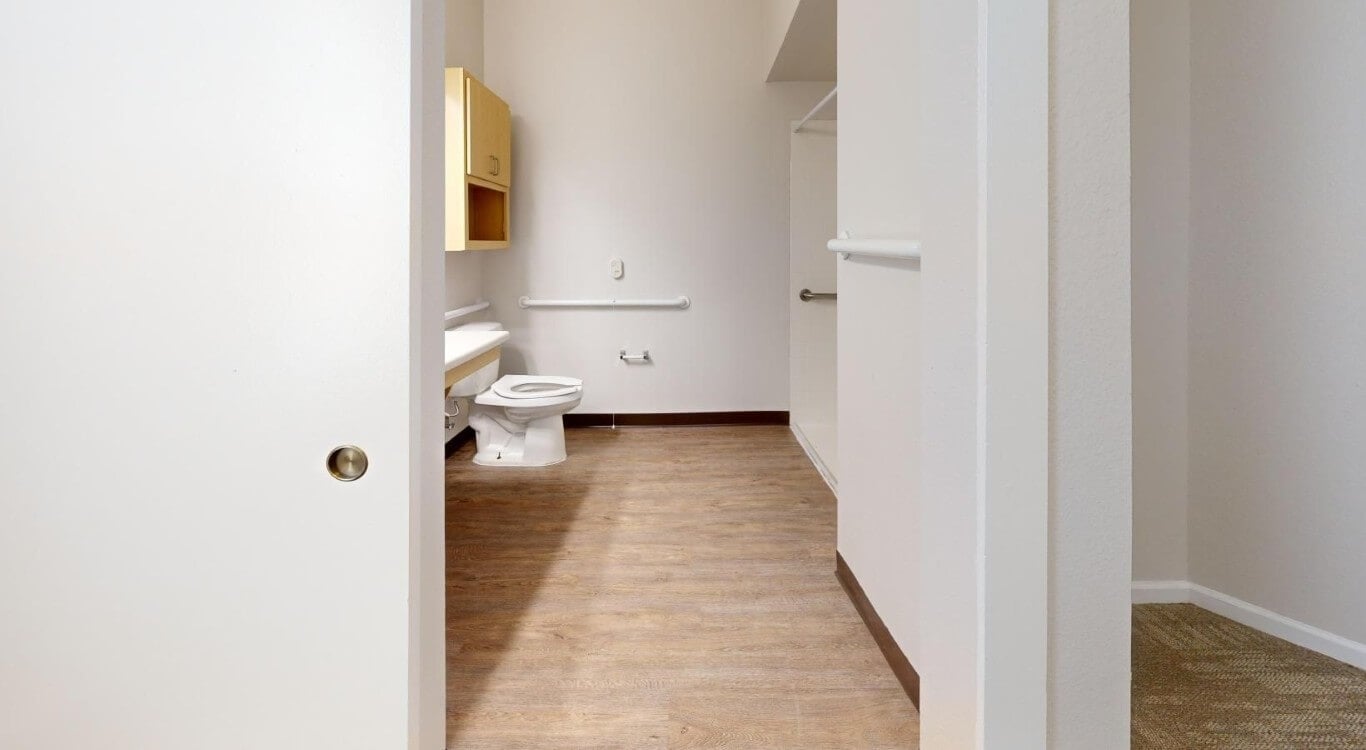 Bathroom Area for Seniors in Assisted Living Apartment