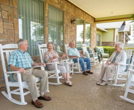Group of Seniors Socializing on Front Porch at Assisted Living FacilitySonnet 4.6 Group of Seniors Socializing on Front Porch at Assisted Living FacilitySonnet 4.6