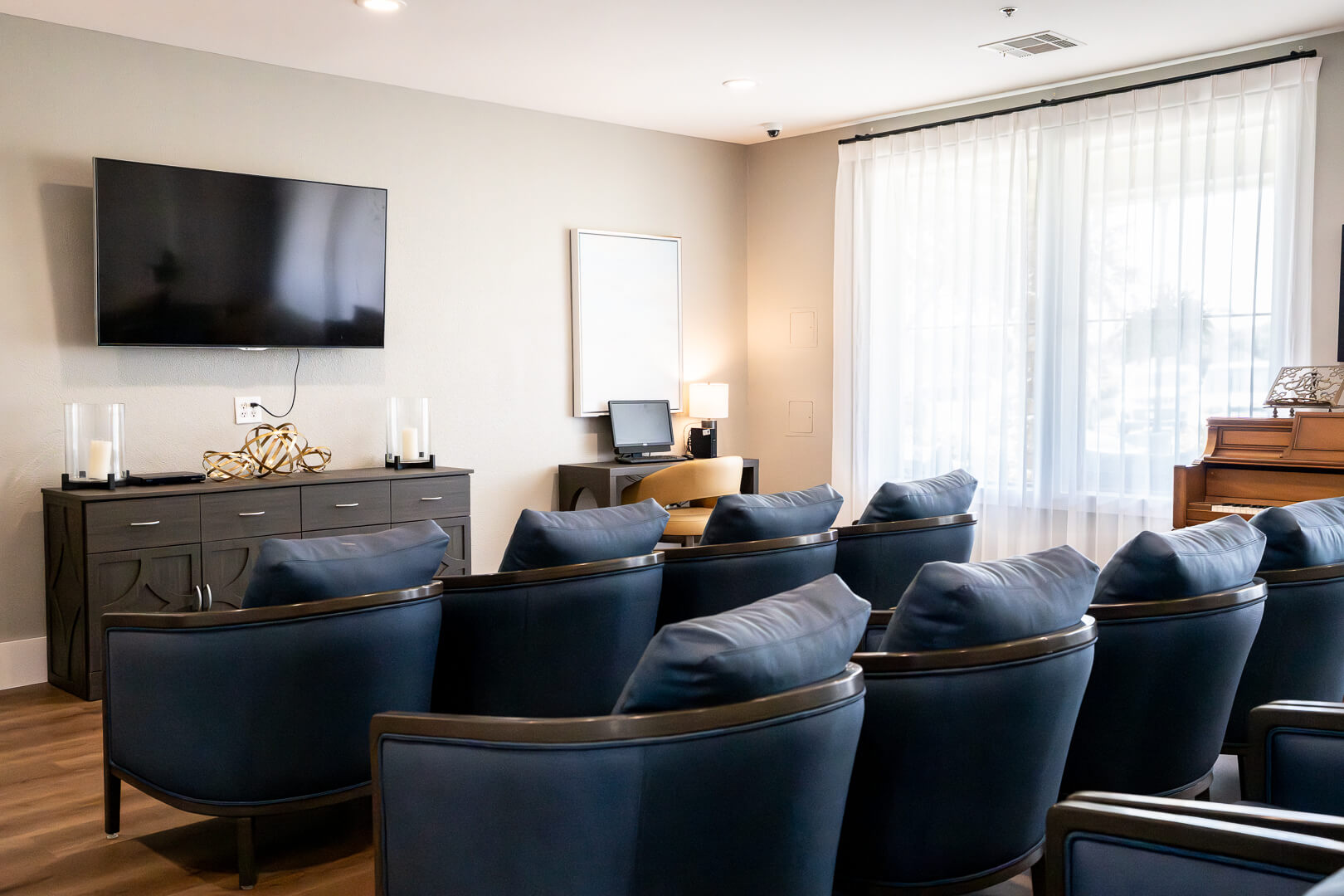Movie Theater Room For Seniors in Memory Care Facility in Sherman TX