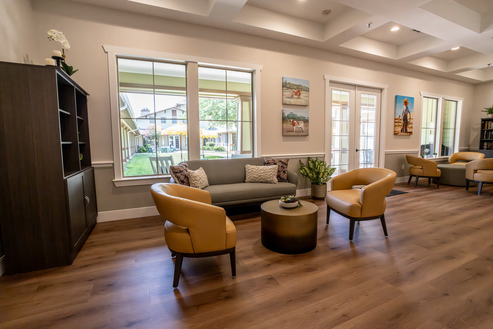 Lounge Area with Couch and Two Chairs For Seniors in Assisted Living Facility