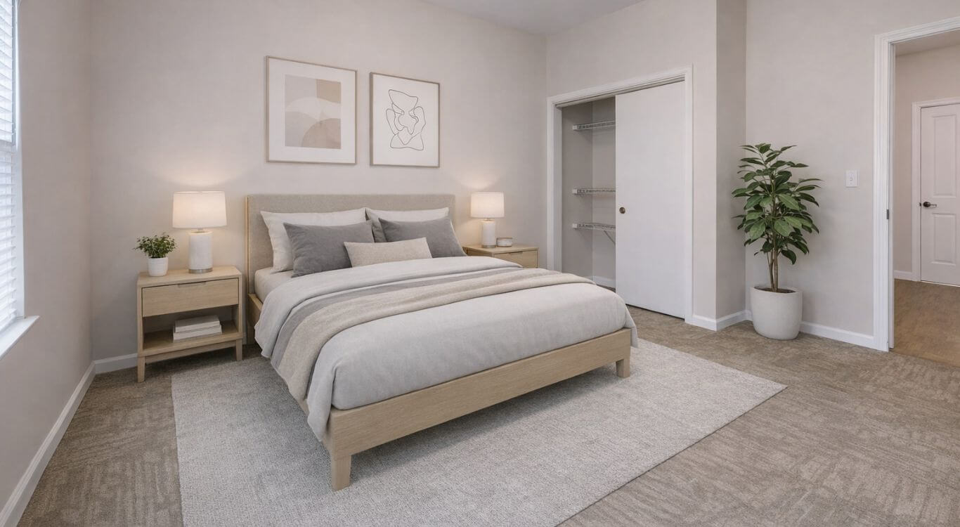Bedroom inside Senior Assisted Living Apartment in Sherman TX