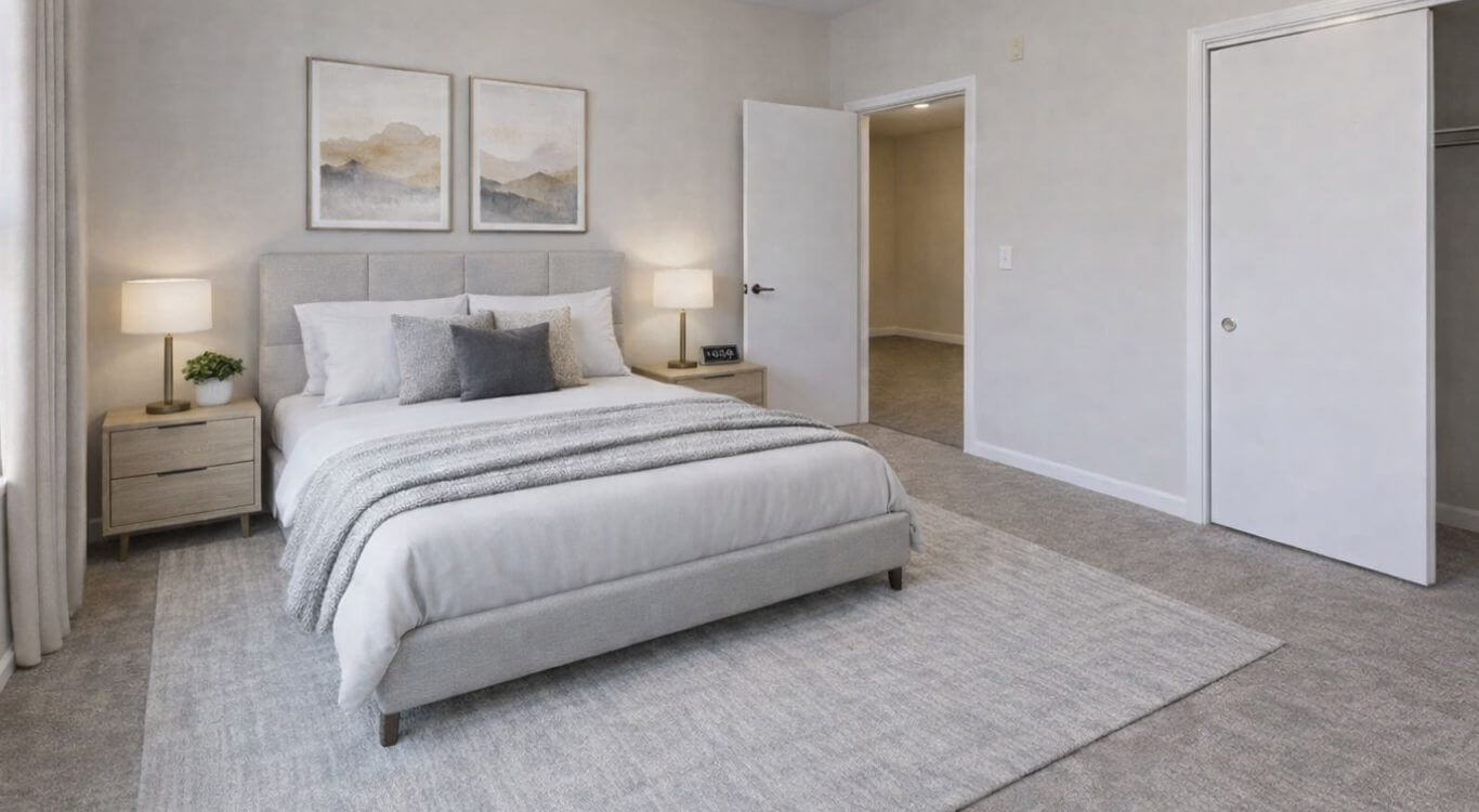 Bedroom Area with Modern Furniture for Seniors in Memory Care Facility